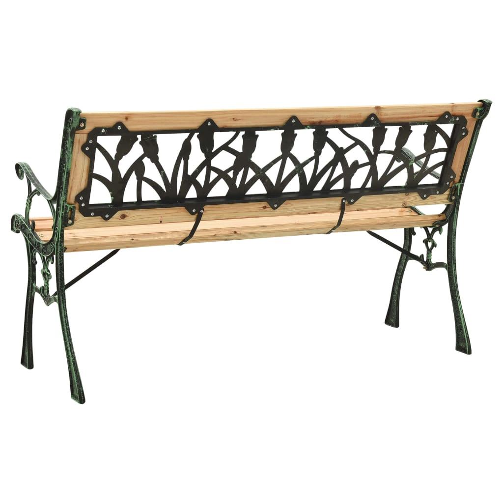 Gartenbank 122 cm Gusseisen und Massivholz Tanne - Pazzar.ch