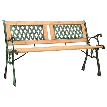 Gartenbank 122 cm Gusseisen und Massivholz Tanne - Pazzar.ch