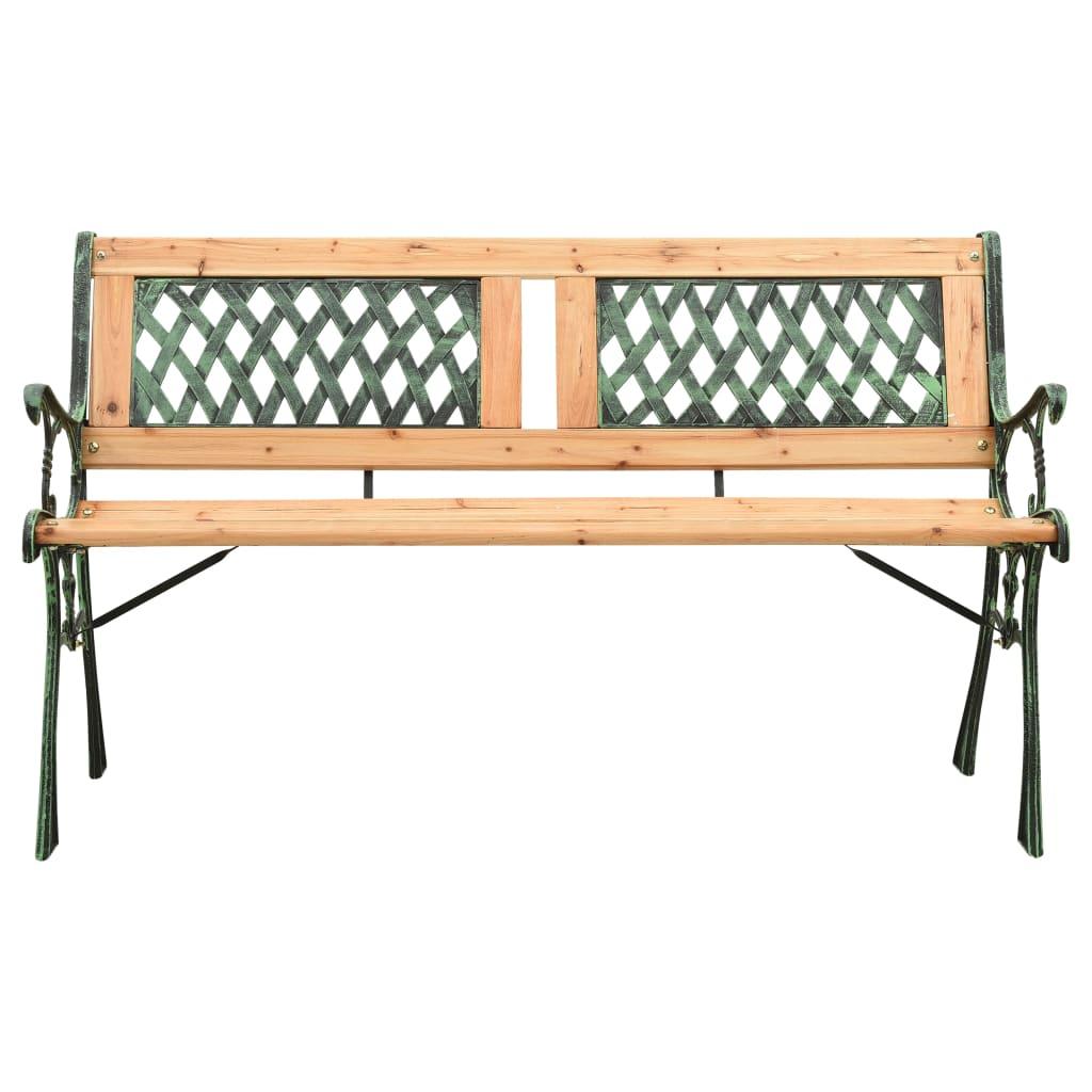 Gartenbank 122 cm Gusseisen und Massivholz Tanne - Pazzar.ch