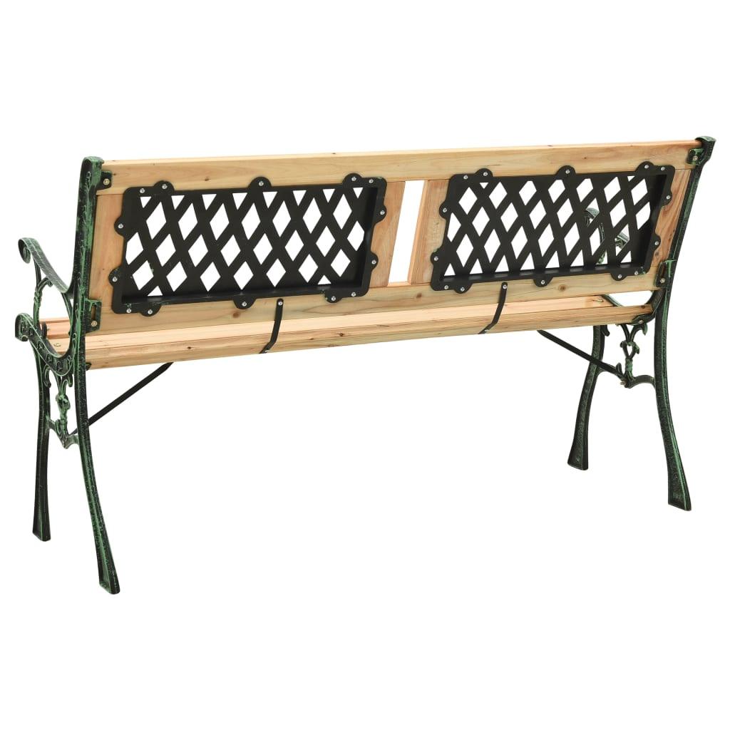 Gartenbank 122 cm Gusseisen und Massivholz Tanne - Pazzar.ch