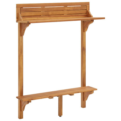 Balkon-Stehtisch 90x37x122,5 cm Massivholz Akazie - Pazzar.ch