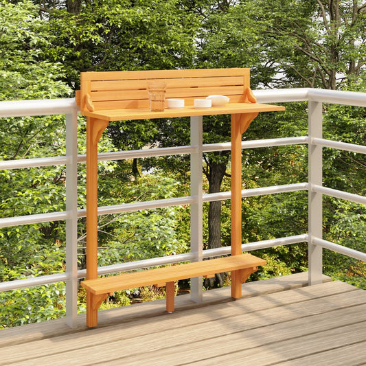 Balkon-Stehtisch 90x37x122,5 cm Massivholz Akazie - Pazzar.ch