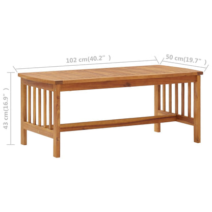 Couchtisch 102x50x43 cm Massivholz Akazie - Pazzar.ch