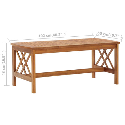 Couchtisch 102x50x43 cm Massivholz Akazie - Pazzar.ch