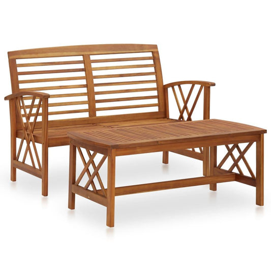 2-tlg. Garten-Lounge-Set Massivholz Akazie - Pazzar.ch