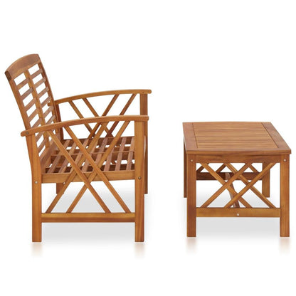2-tlg. Garten-Lounge-Set Massivholz Akazie - Pazzar.ch
