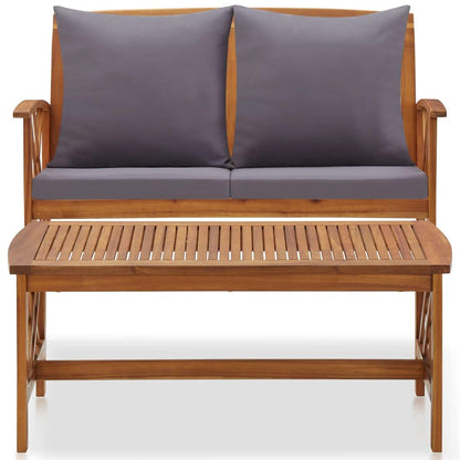2-tlg. Garten-Lounge-Set mit Auflagen Massivholz Akazie - Pazzar.ch
