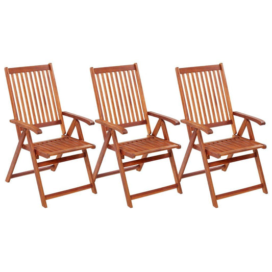 Klappbare Gartenstühle 3 Stk. Massivholz Akazie - Pazzar.ch
