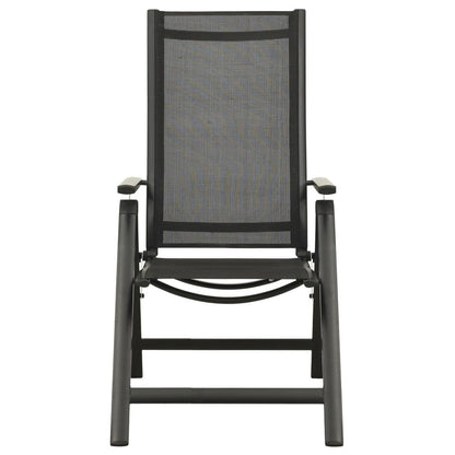 Klappbare Gartenstühle 2 Stk. Textilene und Aluminium Schwarz - Pazzar.ch