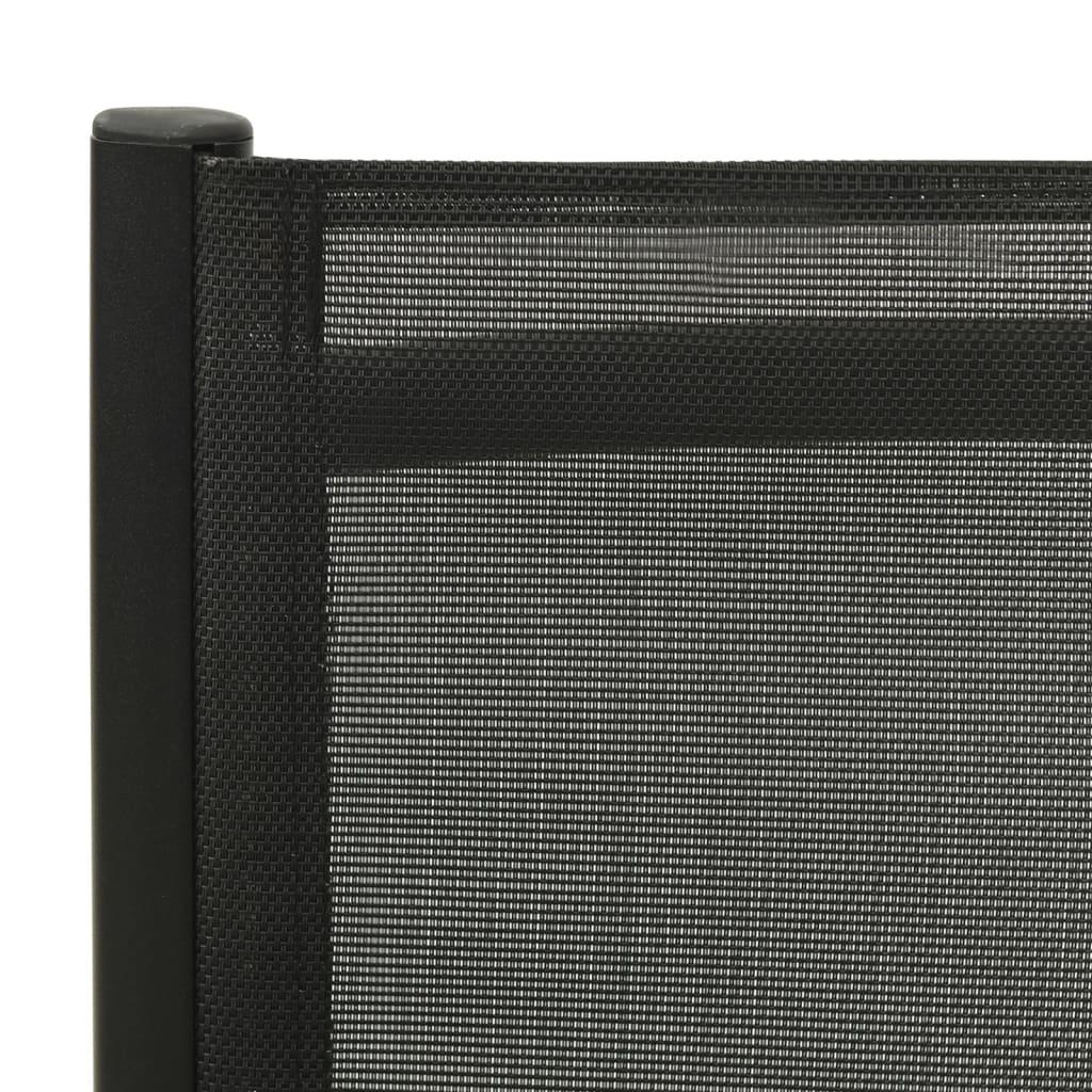 Klappbare Gartenstühle 2 Stk. Textilene und Aluminium Schwarz - Pazzar.ch