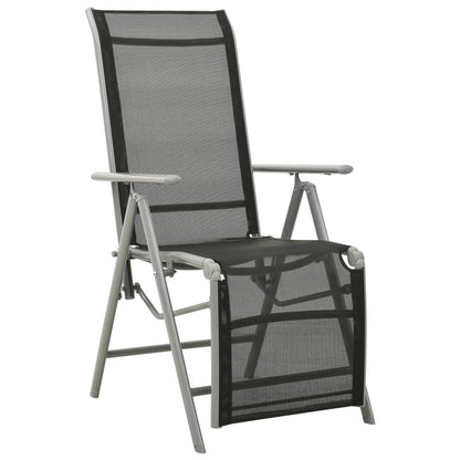 Garten-Liegestühle 2 Stk. Textilene und Aluminium Silbern - Pazzar.ch