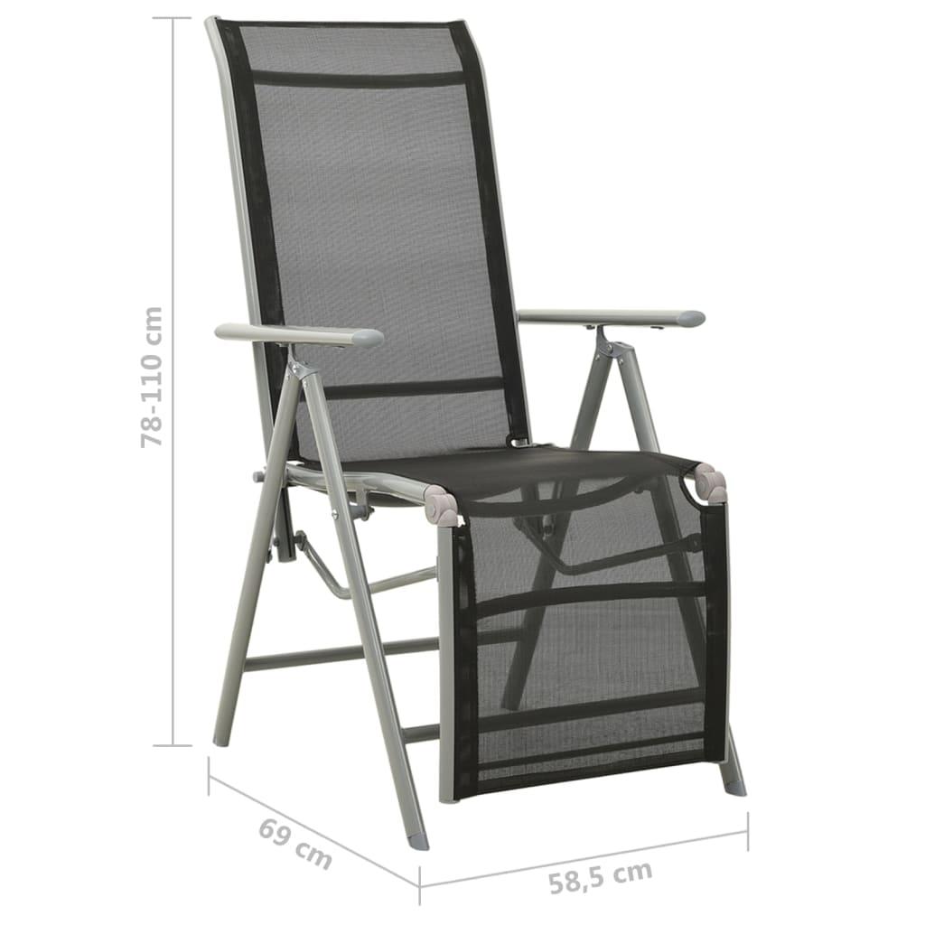 Garten-Liegestühle 2 Stk. Textilene und Aluminium Silbern - Pazzar.ch