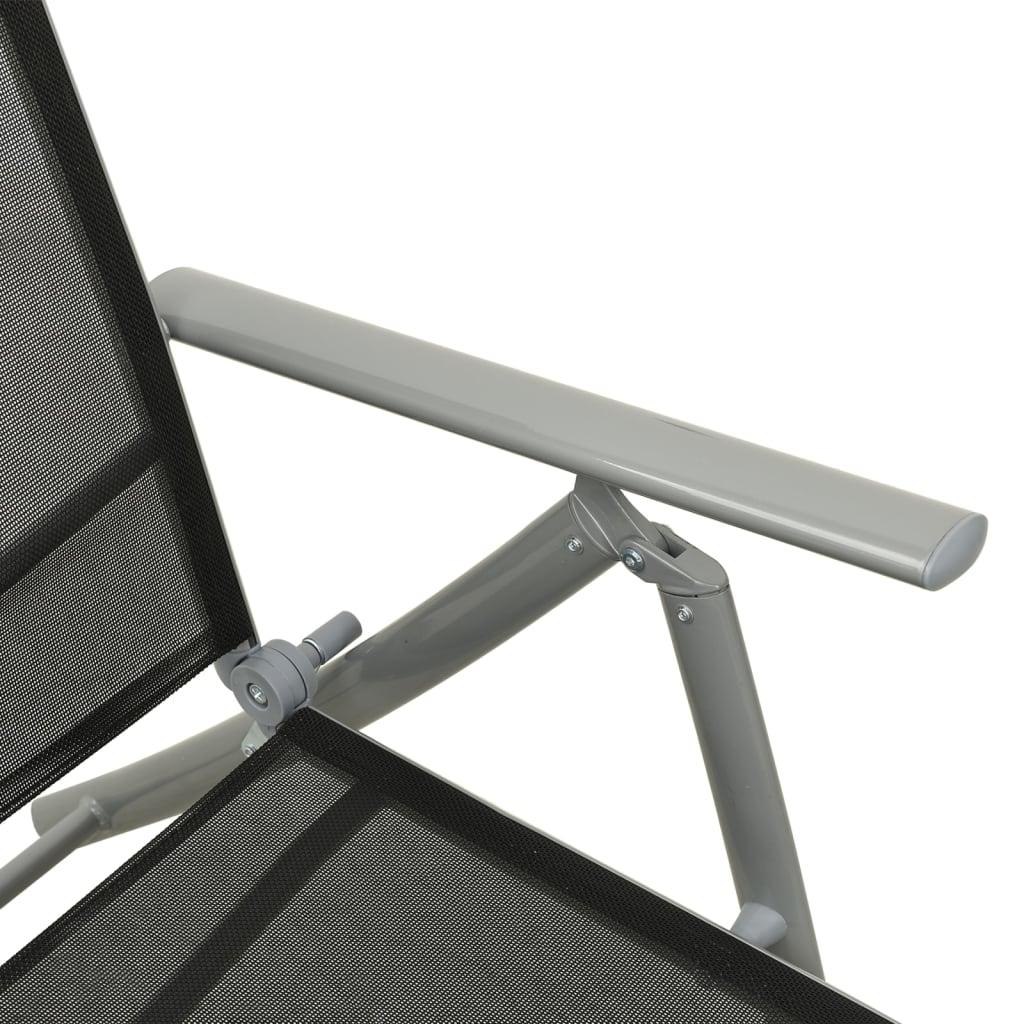 3-tlg. Garten-Lounge-Set Textilene und Aluminium Silbern - Pazzar.ch