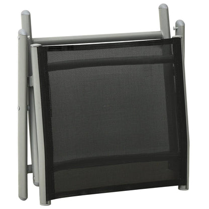 3-tlg. Garten-Lounge-Set Textilene und Aluminium Silbern - Pazzar.ch