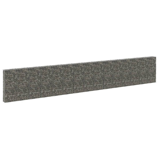 Gabionenwand mit Abdeckung Verzinkter Stahl 900x30x150 cm - Pazzar.ch