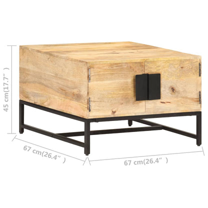 Couchtisch 67x67x45 cm Mango Massivholz - Pazzar.ch