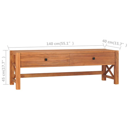 TV-Schrank 140x40x45 cm Teakholz - Pazzar.ch