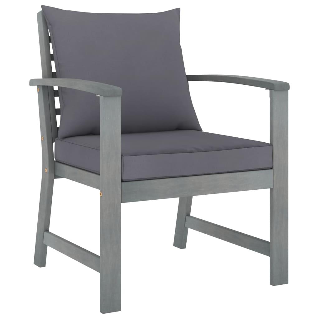 4-tlg. Garten-Lounge-Set mit Auflagen Massivholz Akazie - Pazzar.ch