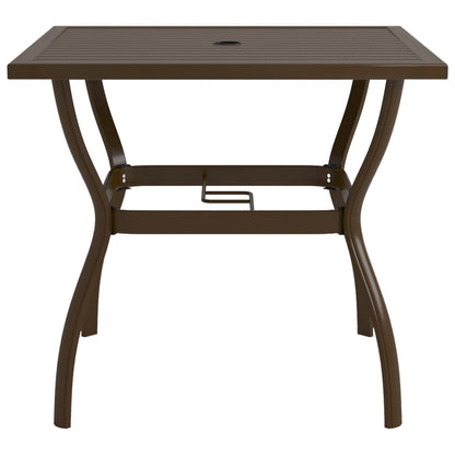 Gartentisch Braun 81,5x81,5x72 cm Stahl - Pazzar.ch