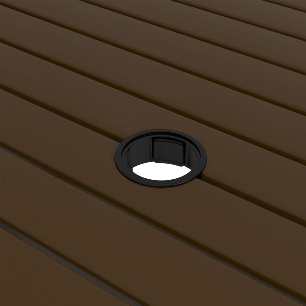 Gartentisch Braun 81,5x81,5x72 cm Stahl - Pazzar.ch