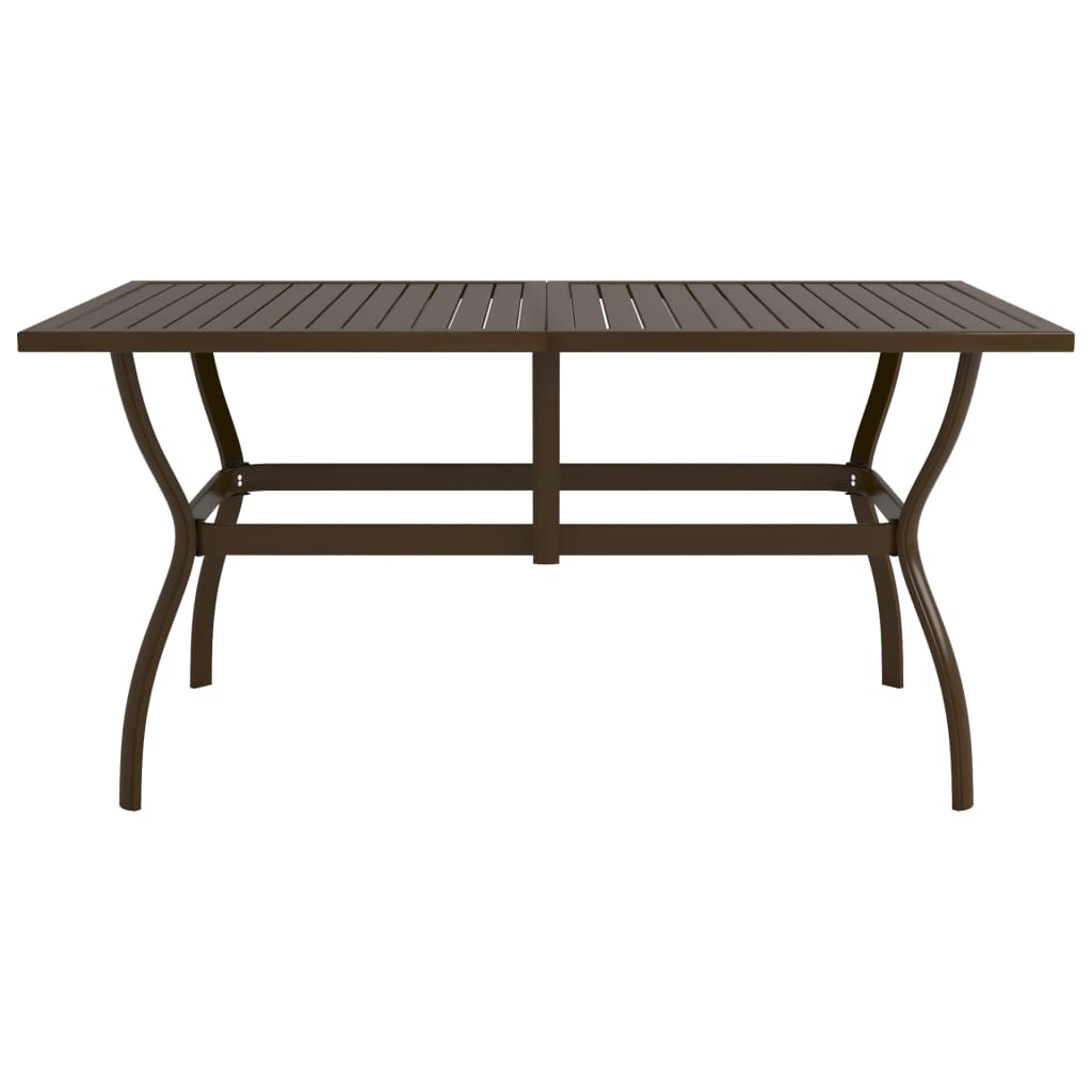Gartentisch Braun 140x80x72 cm Stahl