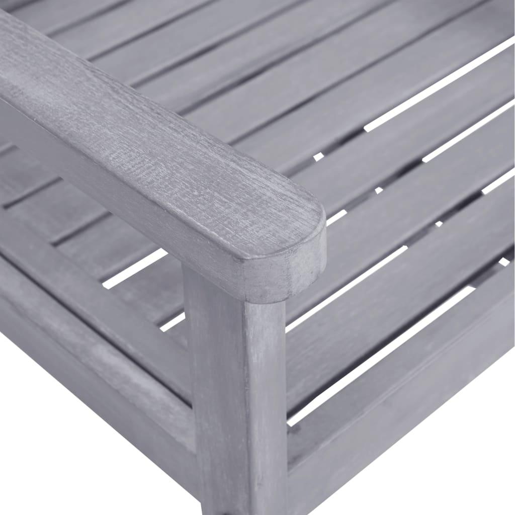 Gartenstühle 4 Stk. Massivholz Akazie Grau - Pazzar.ch