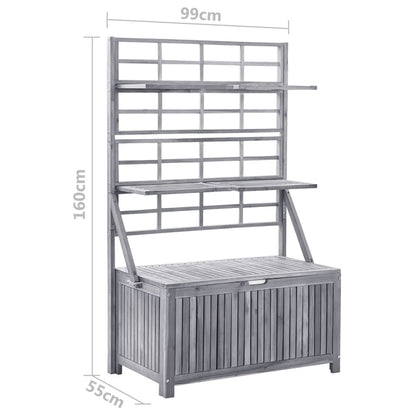 Aufbewahrungstruhe mit Rankgitter 99x55x160cm Massivholz Akazie - Pazzar.ch