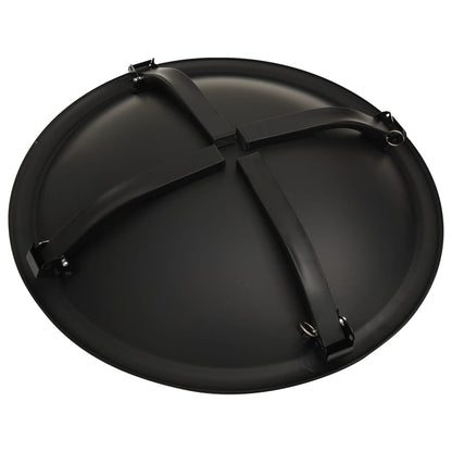 2-in-1 Feuerstelle und Grill mit Schürhaken 56x56x49 cm Stahl - Pazzar.ch