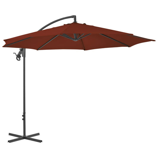 Ampelschirm mit Stahlmast 300 cm Terracotta-Rot - Pazzar.ch
