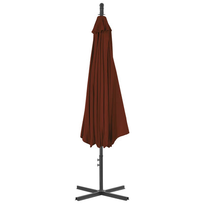 Ampelschirm mit Stahlmast 300 cm Terracotta-Rot - Pazzar.ch