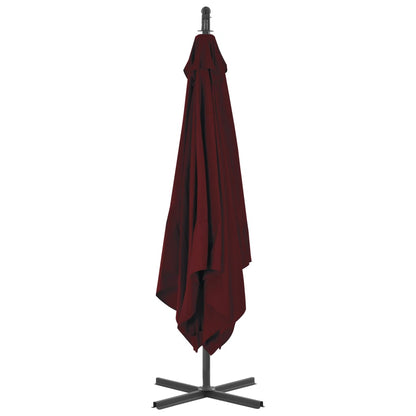 Ampelschirm mit Stahlmast 250x250 cm Weinrot - Pazzar.ch