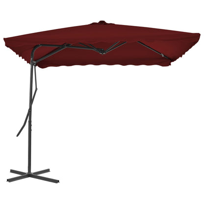 Sonnenschirm mit Stahlmast Bordeauxrot 250x250x230 cm - Pazzar.ch