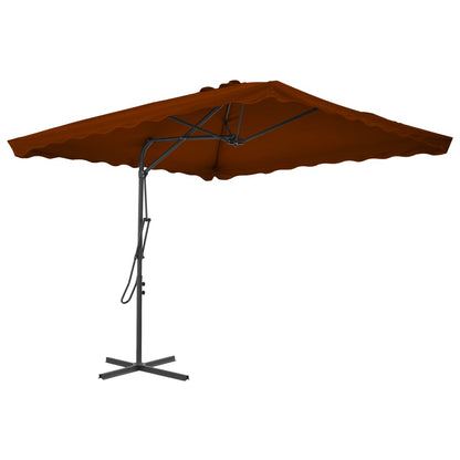 Sonnenschirm mit Stahlmast Terracotta-Rot 250x250x230 cm - Pazzar.ch