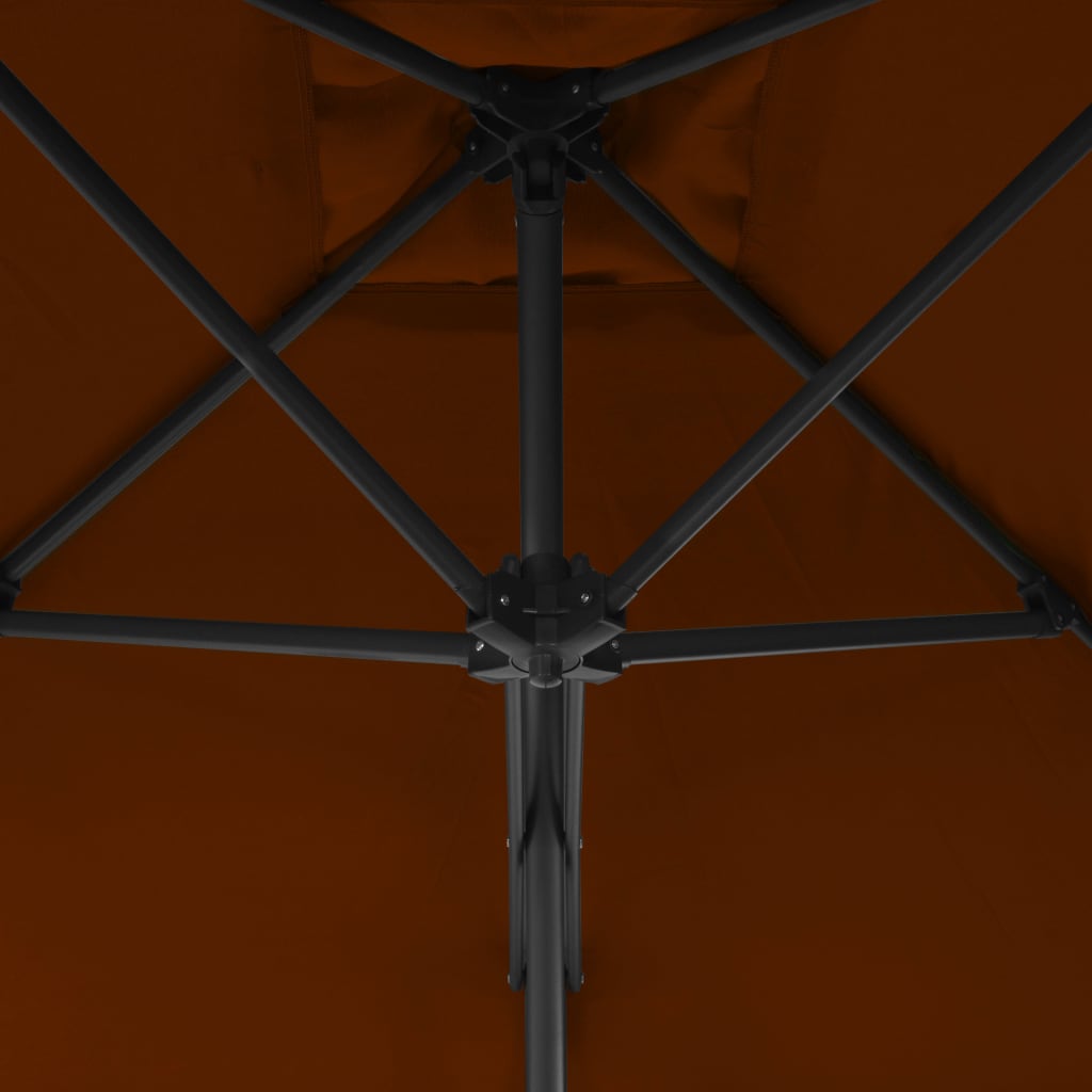 Sonnenschirm mit Stahlmast Terracotta-Rot 250x250x230 cm - Pazzar.ch