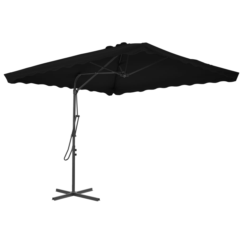 Sonnenschirm mit Stahlmast Schwarz 250x250x230 cm - Pazzar.ch