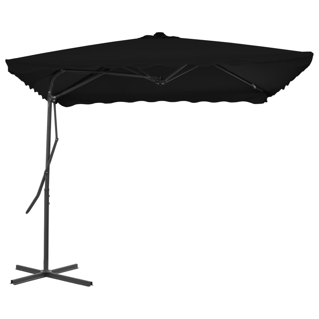 Sonnenschirm mit Stahlmast Schwarz 250x250x230 cm - Pazzar.ch