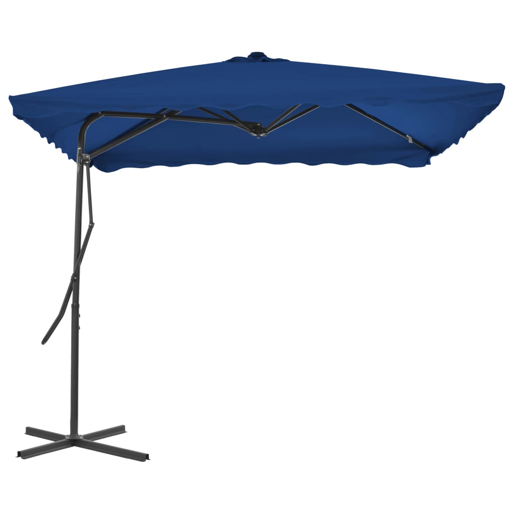 Sonnenschirm mit Stahlmast Blau 250x250x230 cm - Pazzar.ch
