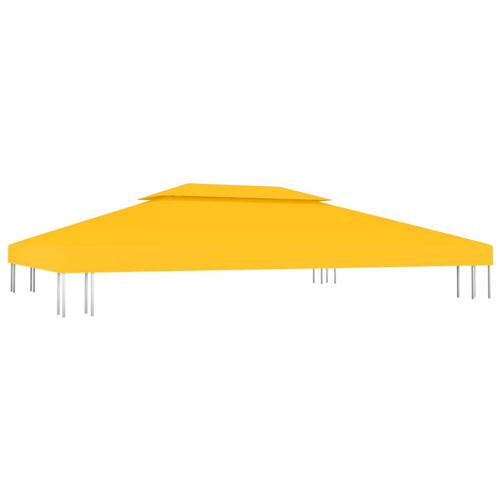 Pavillon-Dachplane mit Kaminabzug 310 g/m² 4x3 m Gelb - Pazzar.ch