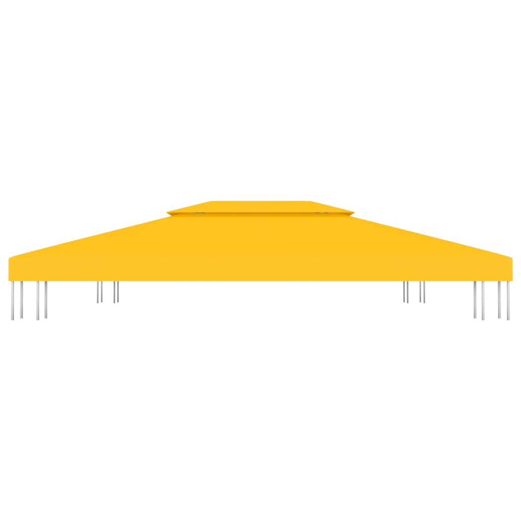 Pavillon-Dachplane mit Kaminabzug 310 g/m² 4x3 m Gelb - Pazzar.ch