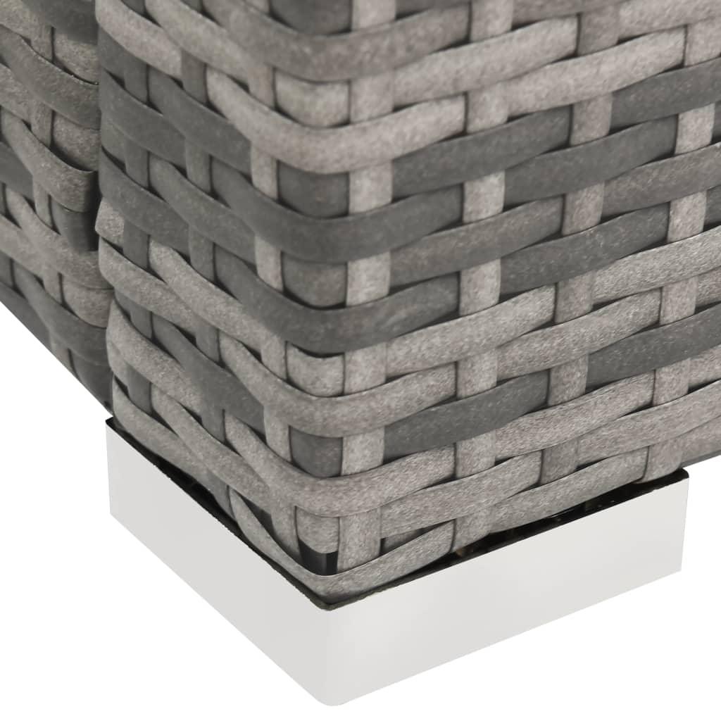 Doppel-Sonnenliege Poly Rattan Grau - Pazzar.ch