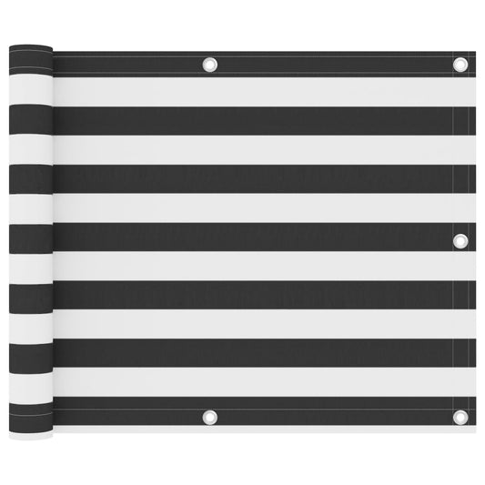 Balkon-Sichtschutz Anthrazit und Weiß 75x400 cm Oxford-Gewebe - Pazzar.ch