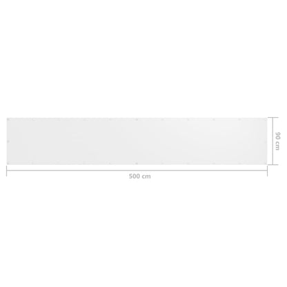 Balkon-Sichtschutz Weiß 90x500 cm Oxford-Gewebe - Pazzar.ch