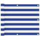 Balkon-Sichtschutz Weiß und Blau 75x300 cm Oxford-Gewebe