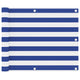 Balkon-Sichtschutz Weiß und Blau 75x400 cm Oxford-Gewebe