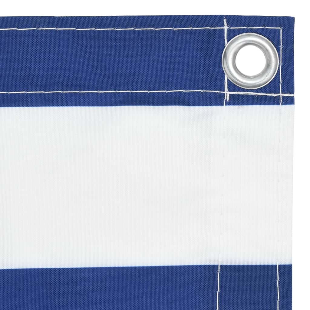 Balkon-Sichtschutz Weiß und Blau 75x400 cm Oxford-Gewebe - Pazzar.ch