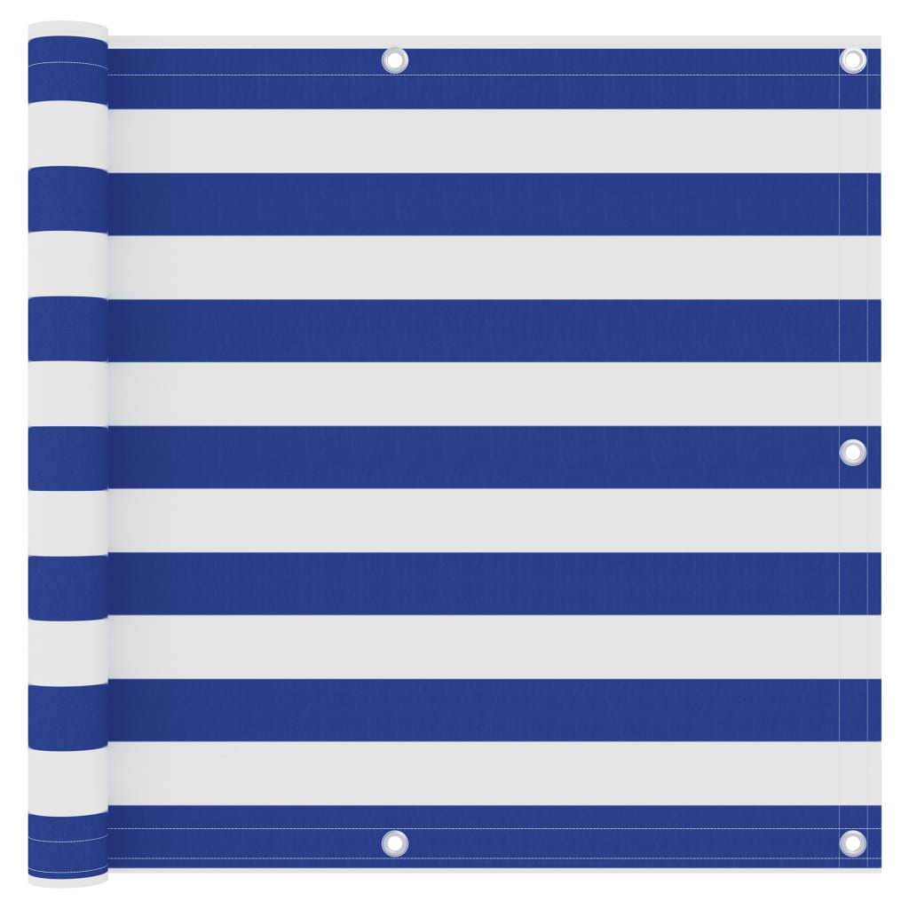 Balkon-Sichtschutz Weiß und Blau 90x300 cm Oxford-Gewebe - Pazzar.ch