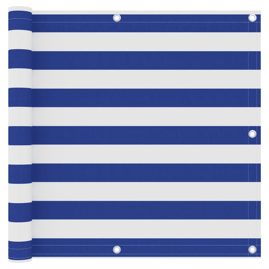 Balkon-Sichtschutz Weiß und Blau 90x300 cm Oxford-Gewebe - Pazzar.ch
