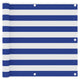 Balkon-Sichtschutz Weiß und Blau 90x300 cm Oxford-Gewebe