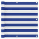 Balkon-Sichtschutz Weiß und Blau 90x600 cm Oxford-Gewebe