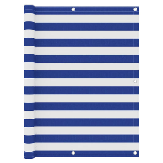 Balkon-Sichtschutz Weiß und Blau 120x300 cm Oxford-Gewebe - Pazzar.ch